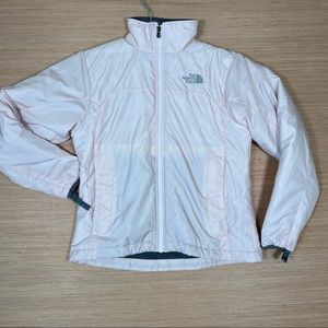 North Face Women’s jacket light pink with gray inside  XS